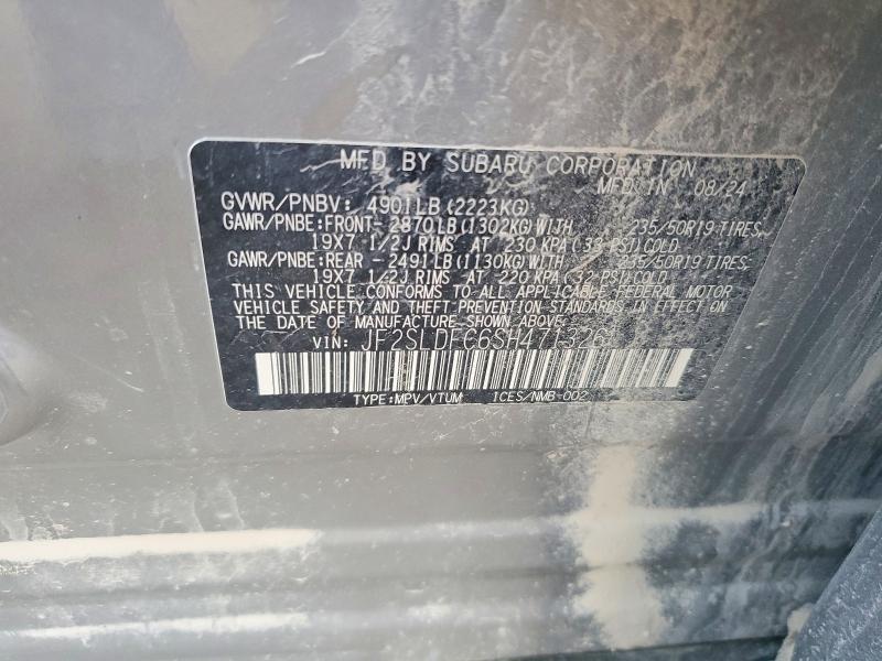 Aukcja sprzedaży 2025 Subaru Forester, vin: JF2SLDFC6SH471326, numer aukcji: 60750436