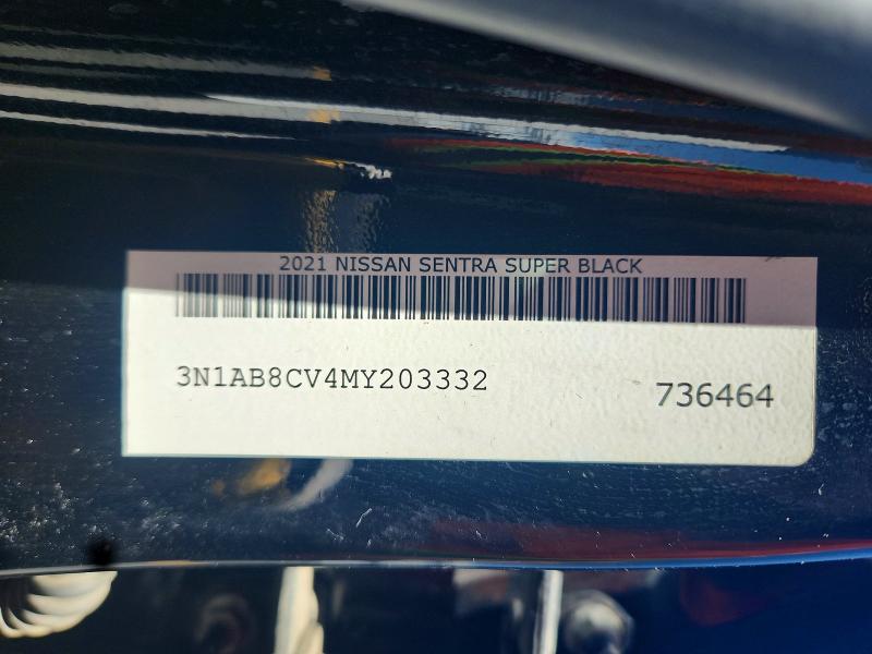 Aukcja sprzedaży 2021 Nissan Sentra, vin: 3N1AB8CV4MY203332, numer aukcji: 60994446
