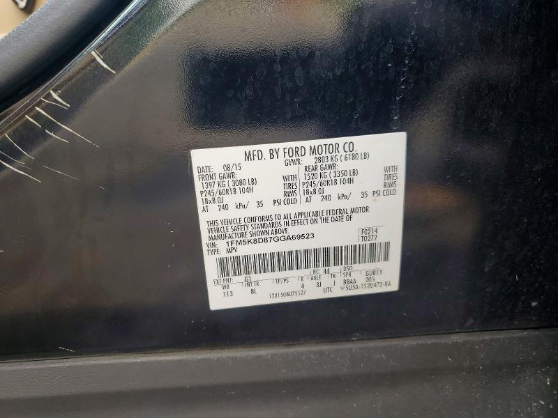Продажа на аукционе авто 2016 Ford Explorer, vin: 1FM5K8D87GGA69523, номер лота: 62920716