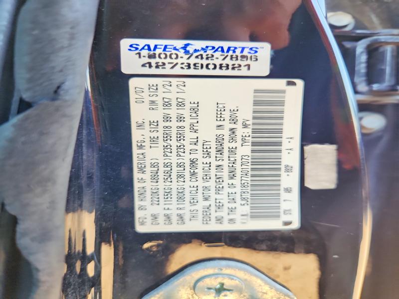 60468106 :رقم المزاد ، 5J8TB18577A017073 vin ، 2007 Acura Rdx مزاد بيع