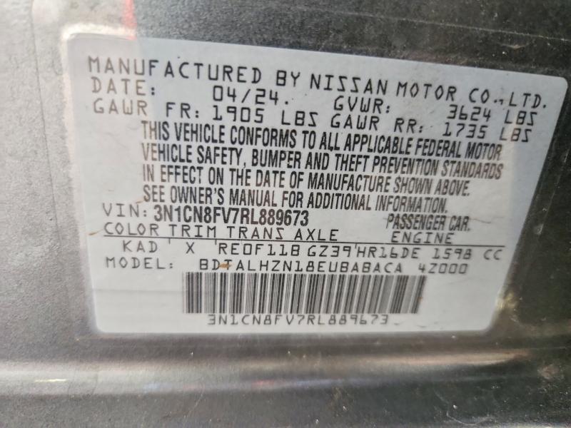 Продажа на аукционе авто 2024 Nissan Versa, vin: 3N1CN8FV7RL889673, номер лота: 63351266