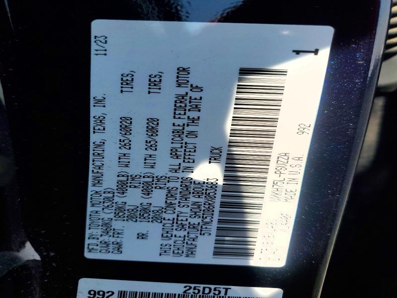 Продажа на аукционе авто 2024 Toyota Tundra, vin: 5TFNC5DB6RX053683, номер лота: 61550576