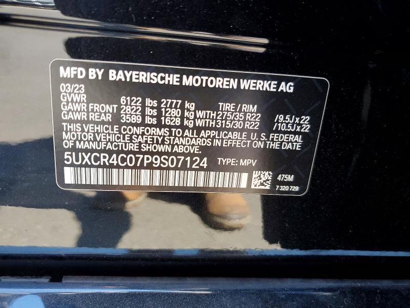 Aukcja sprzedaży 2023 Bmw X5, vin: 5UXCR4C07P9S07124, numer aukcji: 61974906