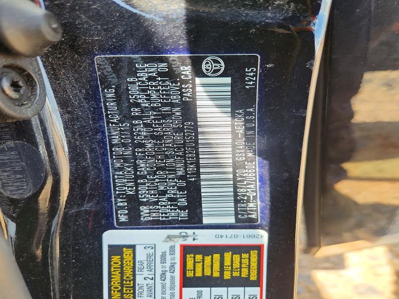 Aukcja sprzedaży 2015 Toyota Avalon, vin: 4T1BK1EB2FU152779, numer aukcji: 61531726
