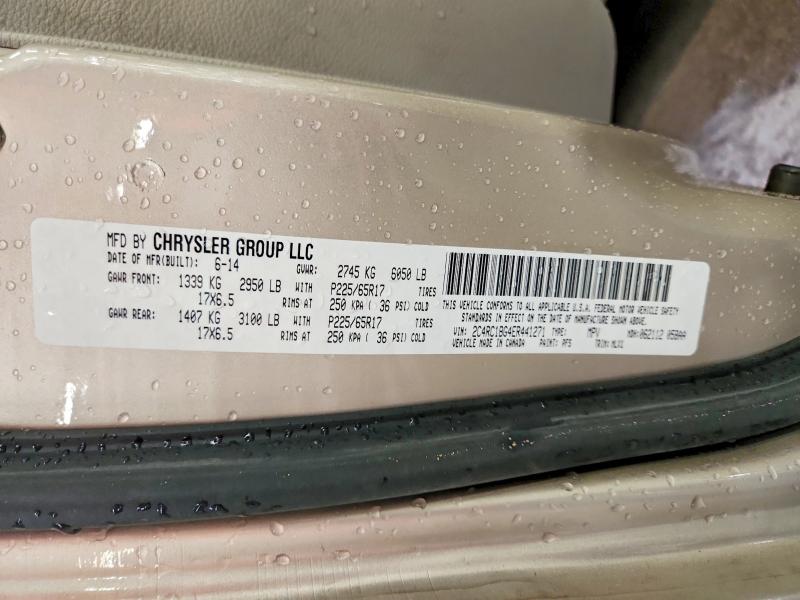 2014 Chrysler Town & Country მანქანა იყიდება აუქციონზე, vin: 2C4RC1BG4ER441271, აუქციონის ნომერი: 63159726