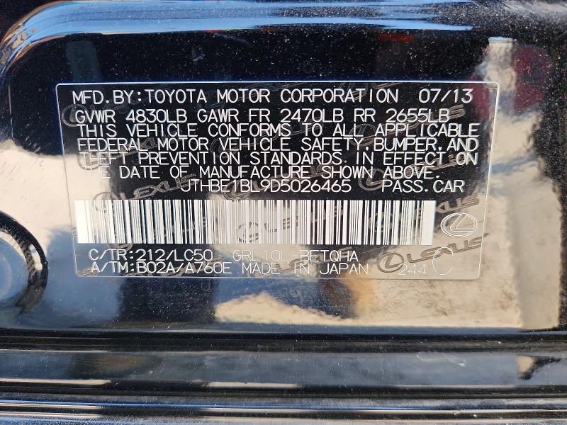 Продаж на аукціоні авто 2013 Lexus Gs, vin: JTHBE1BL9D5026465, номер лоту: 60578696