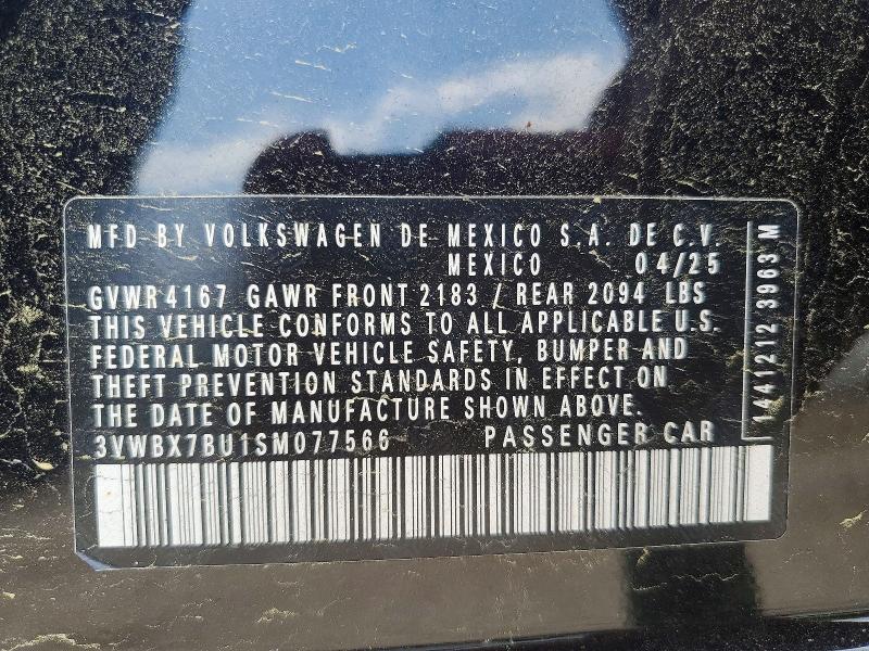 Продаж на аукціоні авто 2025 Volkswagen Jetta, vin: 3VWBX7BU1SM077566, номер лоту: 60384056