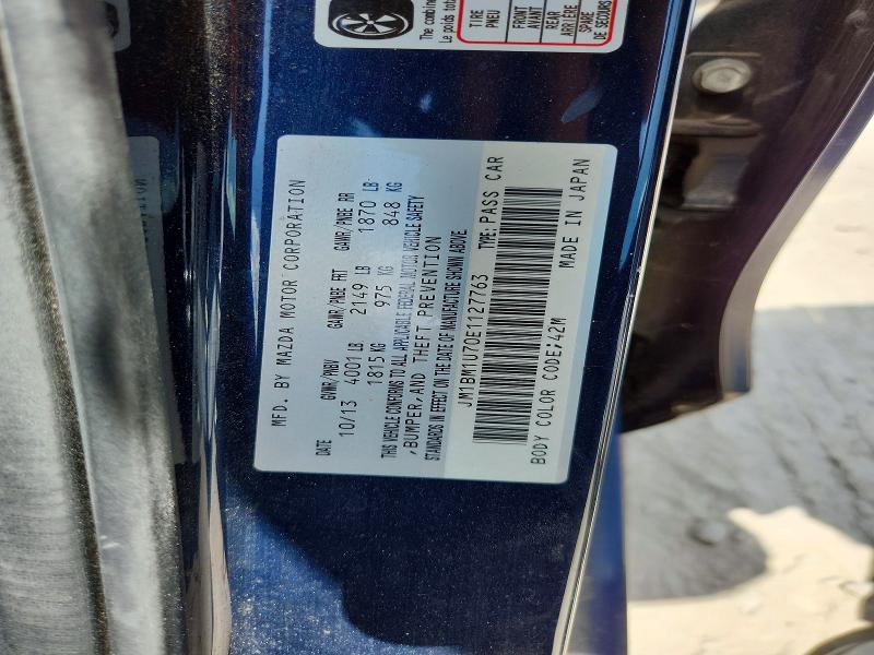60324896 :رقم المزاد ، JM1BM1U70E1127763 vin ، 2014 Mazda 3 مزاد بيع