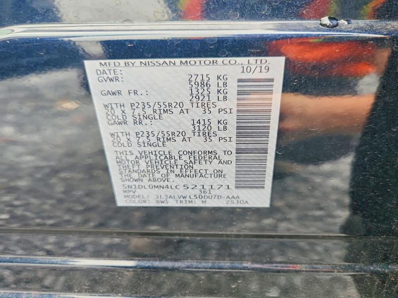 Продаж на аукціоні авто 2020 Infiniti Qx60, vin: 5N1DL0MN4LC521171, номер лоту: 62301166