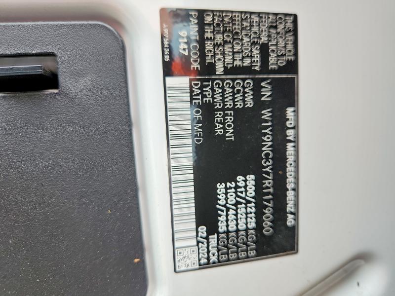 Продаж на аукціоні авто 2024 Mercedes-benz Sprinter, vin: W1Y9NC3Y7RT179060, номер лоту: 60153066