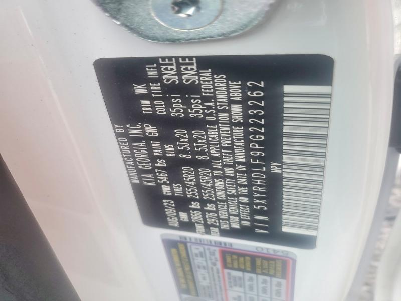 Aukcja sprzedaży 2023 Kia Sorento, vin: 5XYRHDLF9PG223262, numer aukcji: 62598726