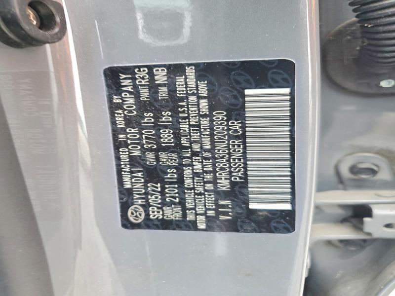 Продаж на аукціоні авто 2022 Hyundai Venue, vin: KMHRC8A36NU209390, номер лоту: 61668936