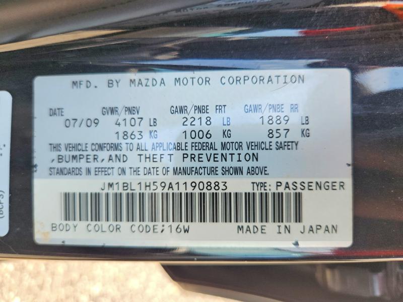 Aukcja sprzedaży 2010 Mazda 3, vin: JM1BL1H59A1190883, numer aukcji: 61976216
