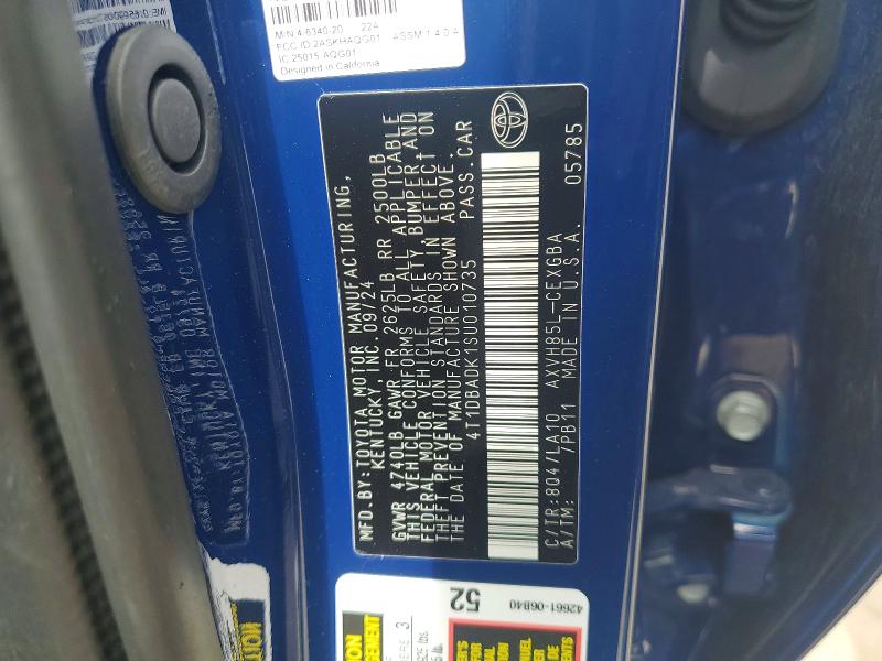 Продаж на аукціоні авто 2025 Toyota Camry, vin: 4T1DBADK1SU010735, номер лоту: 59680716