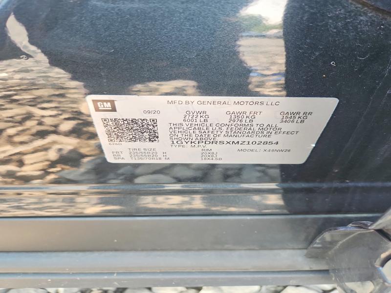 2021 Cadillac Xt6 მანქანა იყიდება აუქციონზე, vin: 1GYKPDRSXMZ102854, აუქციონის ნომერი: 60719776