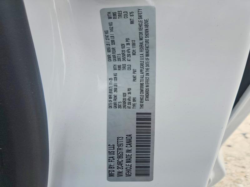 60555446 :رقم المزاد ، 2C4RC1BG5TR197773 vin ، 2026 Chrysler Pacifica مزاد بيع