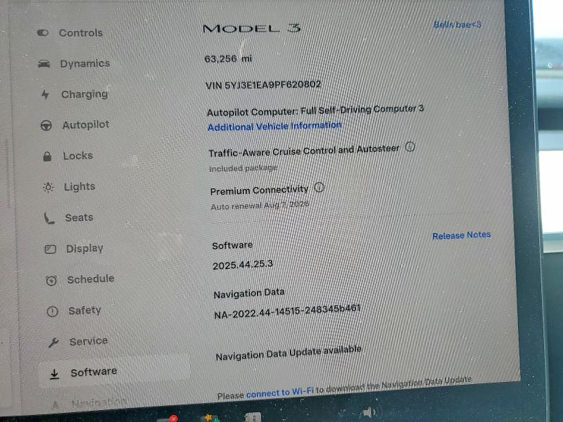 Aukcja sprzedaży 2023 Tesla Model 3, vin: 5YJ3E1EA9PF620802, numer aukcji: 59405896