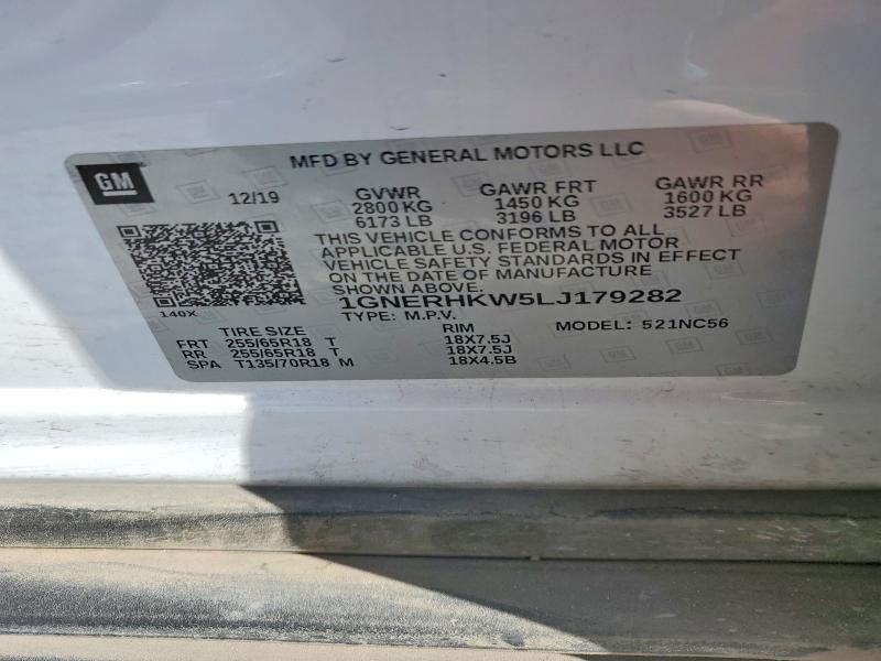 Aukcja sprzedaży 2020 Chevrolet Traverse, vin: 1GNERHKW5LJ179282, numer aukcji: 60158266