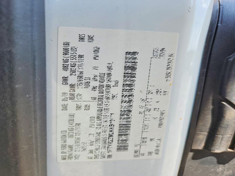 Продажа на аукционе авто 2019 Ford Transit, vin: 1FTYR2ZM2KKB10131, номер лота: 59637186
