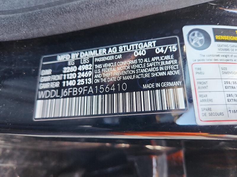 Aukcja sprzedaży 2015 Mercedes-benz Cls, vin: WDDLJ6FB9FA156410, numer aukcji: 60140726