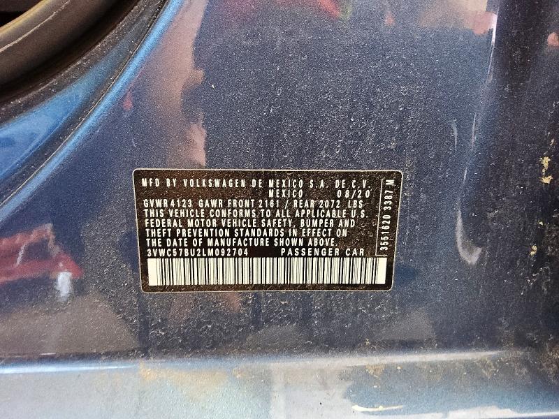Продаж на аукціоні авто 2020 Volkswagen Jetta, vin: 3VWC57BU2LM092704, номер лоту: 61125126