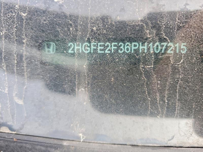 2023 Honda Civic მანქანა იყიდება აუქციონზე, vin: 2HGFE2F36PH107215, აუქციონის ნომერი: 60138186