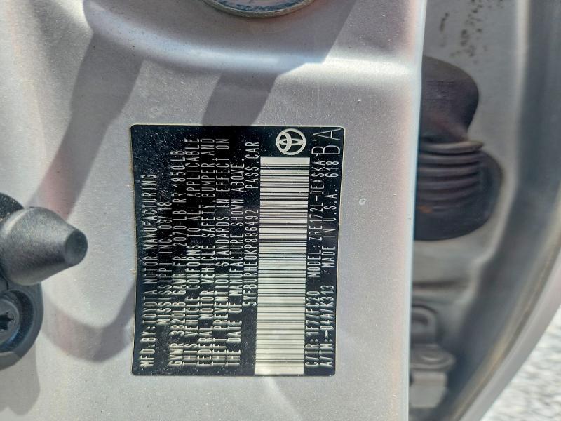 Продажа на аукционе авто 2019 Toyota Corolla, vin: 5YFBURHE0KP886492, номер лота: 59540796
