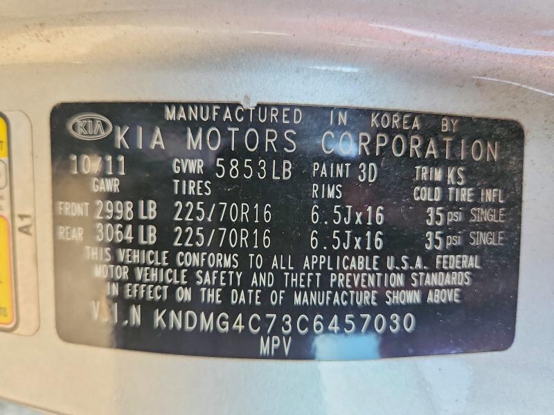 Продаж на аукціоні авто 2012 Kia Sedona, vin: KNDMG4C73C6457030, номер лоту: 60269246