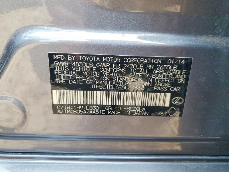 Продаж на аукціоні авто 2014 Lexus Gs, vin: JTHBE1BL6E5034668, номер лоту: 61983826