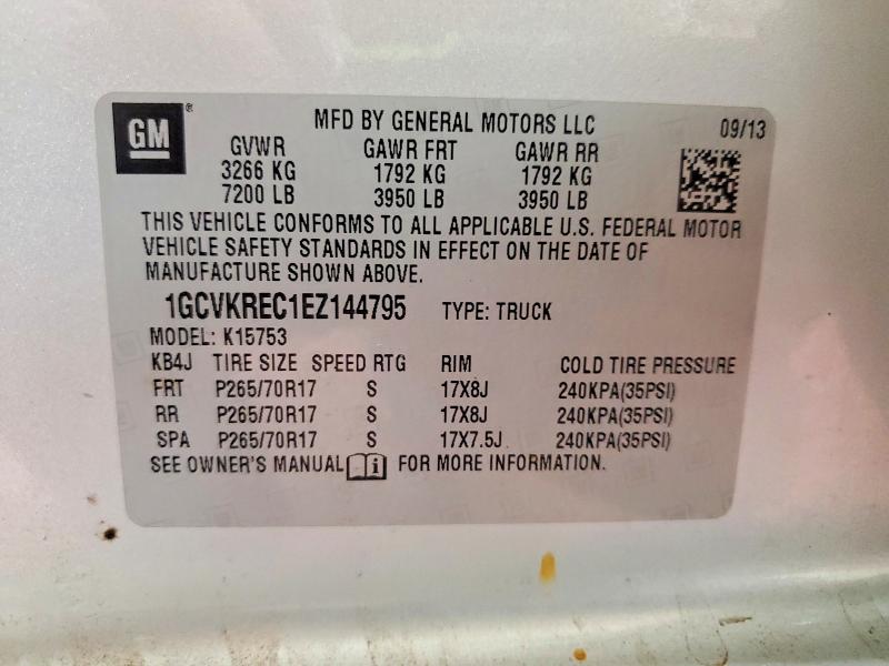 2014 Chevrolet Silverado მანქანა იყიდება აუქციონზე, vin: 1GCVKREC1EZ144795, აუქციონის ნომერი: 61317576