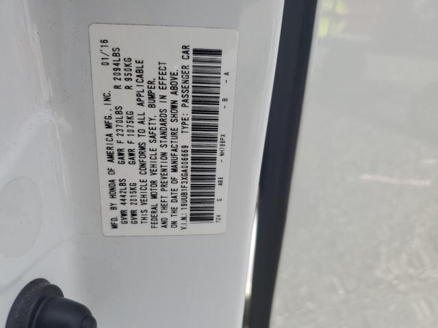 59864866 :رقم المزاد ، 19UUB1F3XGA006669 vin ، 2016 Acura Tlx مزاد بيع
