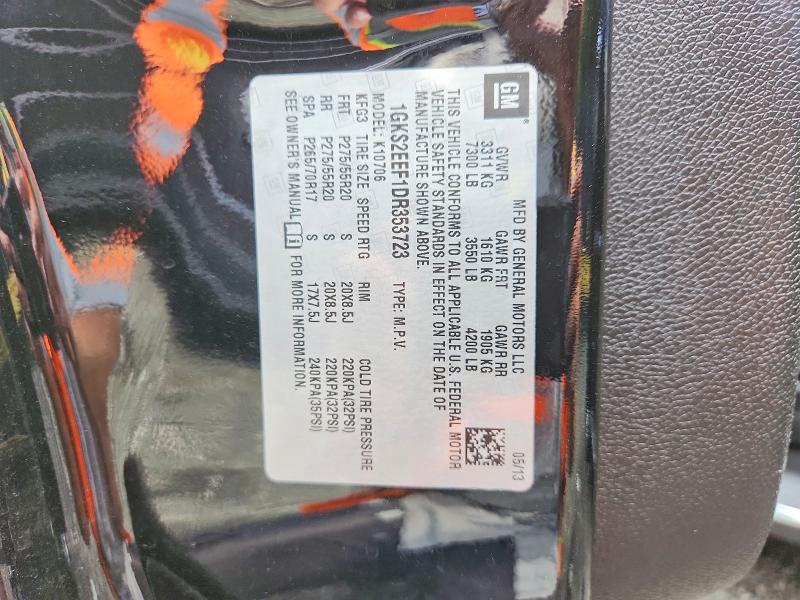 2013 Gmc Yukon მანქანა იყიდება აუქციონზე, vin: 1GKS2EEF1DR353723, აუქციონის ნომერი: 62474456