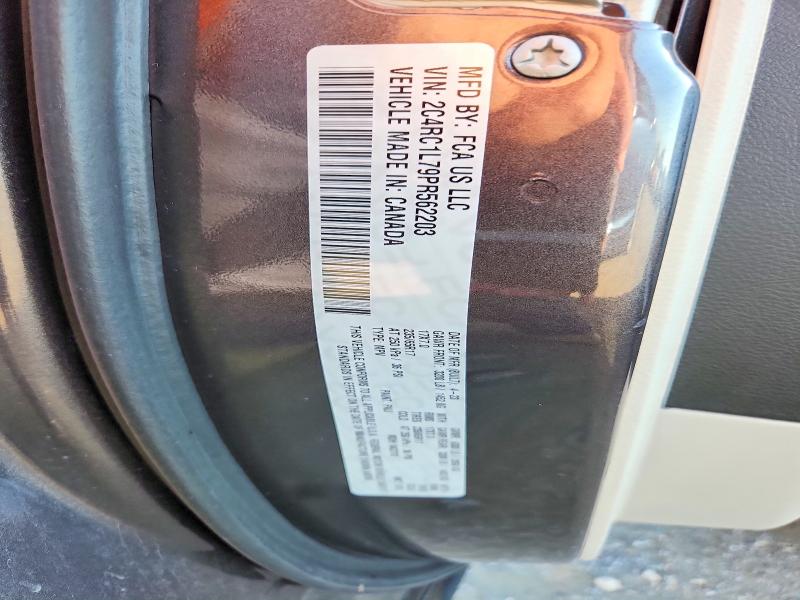 59680176 :رقم المزاد ، 2C4RC1L79PR562203 vin ، 2023 Chrysler Pacifica مزاد بيع