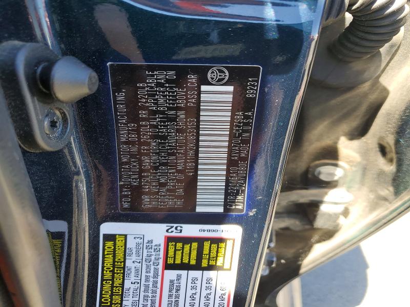 Aukcja sprzedaży 2019 Toyota Camry, vin: 4T1B11HK2KU853153, numer aukcji: 60626496