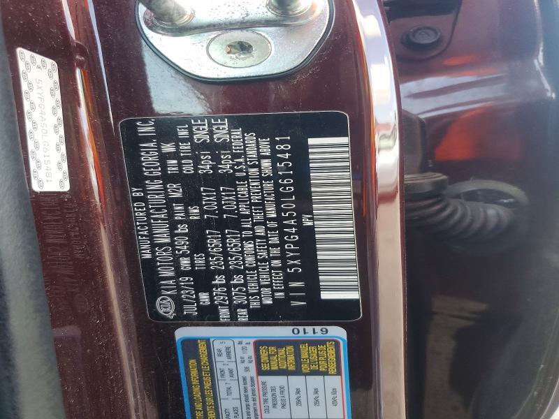Продаж на аукціоні авто 2020 Kia Sorento, vin: 5XYPG4A50LG615481, номер лоту: 62937756
