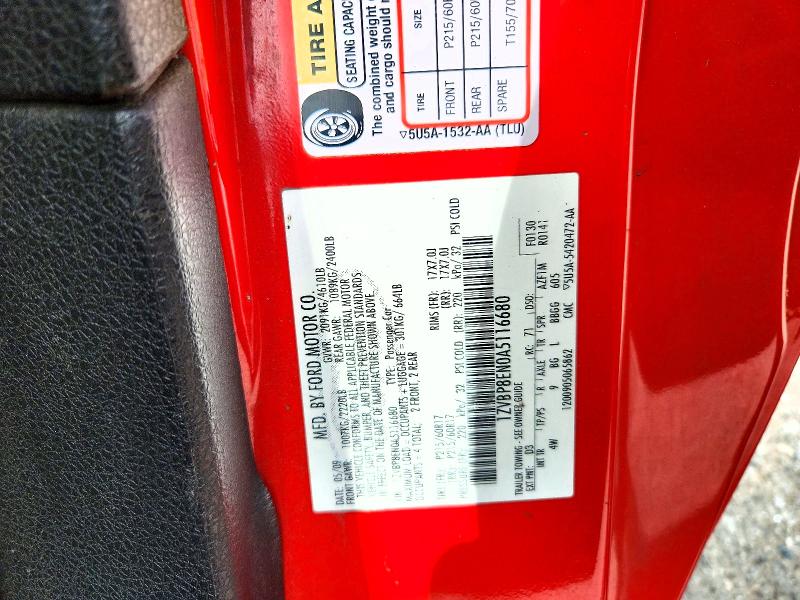 Продаж на аукціоні авто 2010 Ford Mustang, vin: 1ZVBP8EN0A5116680, номер лоту: 60144876