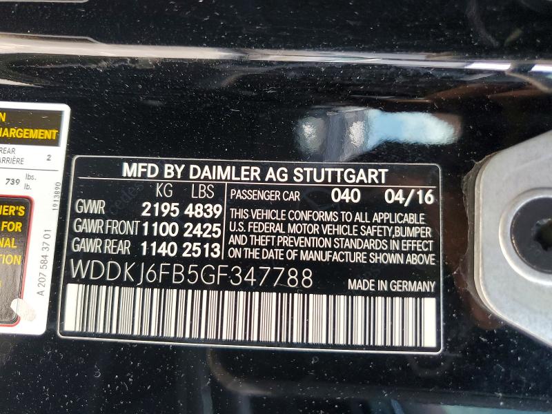 Aukcja sprzedaży 2016 Mercedes-benz E, vin: WDDKJ6FB5GF347788, numer aukcji: 61054676