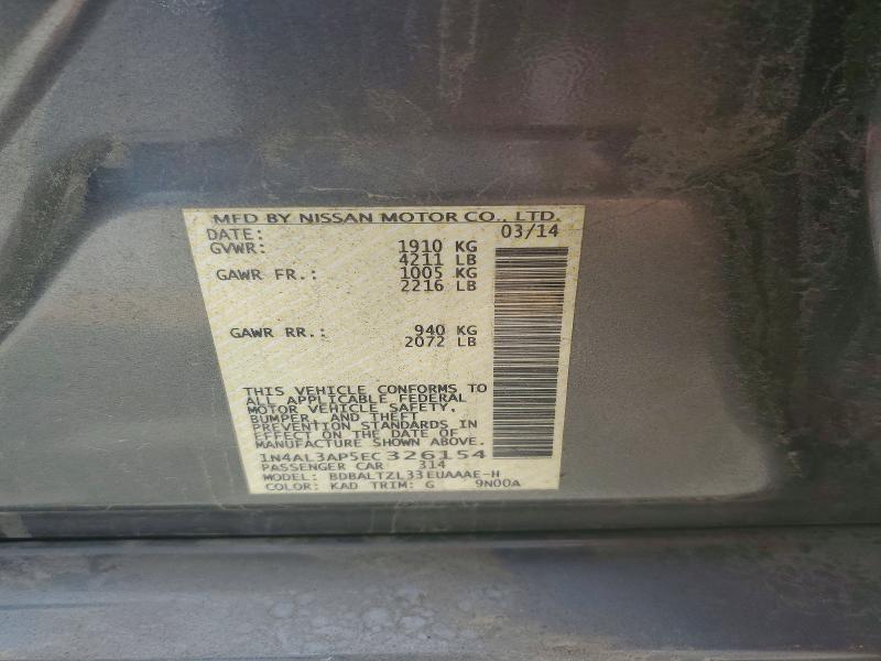 Продаж на аукціоні авто 2014 Nissan Altima, vin: 1N4AL3AP5EC326154, номер лоту: 59629926