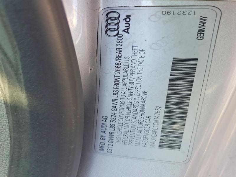 60325026 :رقم المزاد ، WAUYGAFC1CN147552 vin ، 2012 Audi A7 مزاد بيع