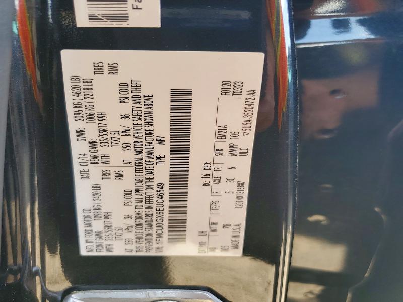 Продажа на аукционе авто 2014 Ford Escape, vin: 1FMCU0GX6EUC46549, номер лота: 60186346