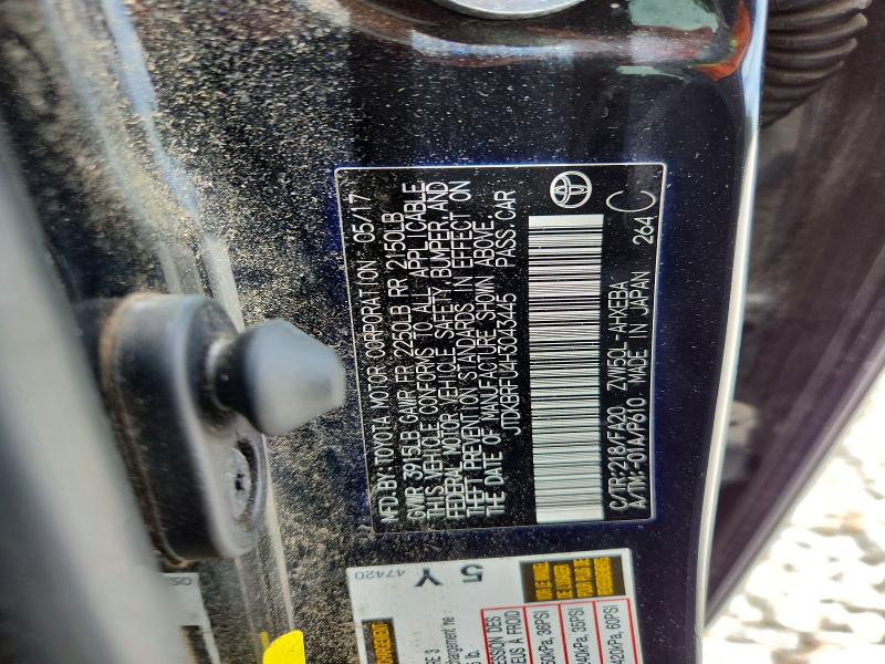 Продаж на аукціоні авто 2017 Toyota Prius, vin: JTDKBRFU4H3043445, номер лоту: 60139906