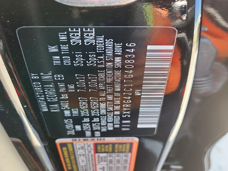 62104146 :رقم المزاد ، 5XYRG4JC1TG408346 vin ، 2026 Kia Sorento مزاد بيع