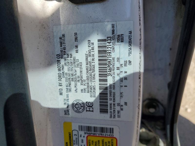 Aukcja sprzedaży 2015 Ford Fusion, vin: 3FA6P0H71FR121433, numer aukcji: 62299186