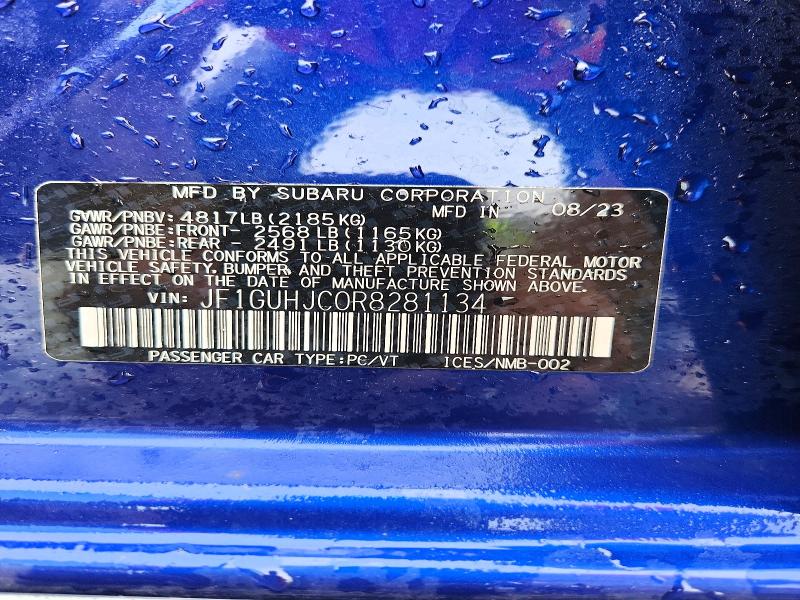 Aukcja sprzedaży 2024 Subaru Impreza, vin: JF1GUHJC0R8281134, numer aukcji: 62513216