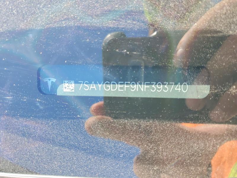 Продажа на аукционе авто 2022 Tesla Model Y, vin: 7SAYGDEF9NF393740, номер лота: 62351916