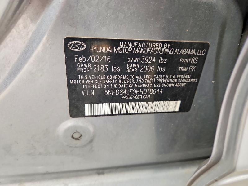 Aukcja sprzedaży 2017 Hyundai Elantra, vin: 5NPD84LF0HH018644, numer aukcji: 62776716