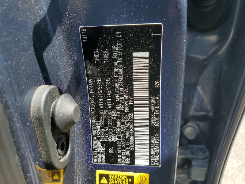 Продажа на аукционе авто 2019 Toyota Highlander Hybrid, vin: 5TDDGRFH0KS054655, номер лота: 60665496