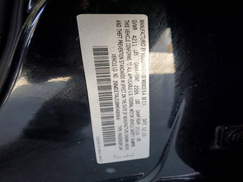 Aukcja sprzedaży 2011 Volkswagen Jetta, vin: 3VWDZ7AJ1BM048966, numer aukcji: 61937026