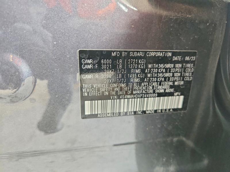 62153896 :رقم المزاد ، 4S4WMAHDXP3448889 vin ، 2023 Subaru Ascent مزاد بيع