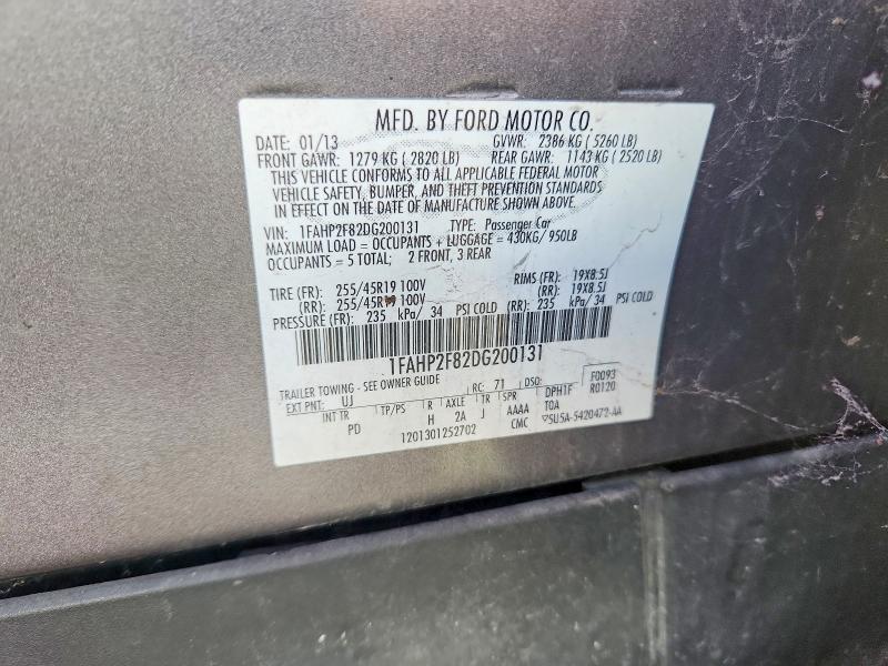 62352396 :رقم المزاد ، 1FAHP2F82DG200131 vin ، 2013 Ford Taurus مزاد بيع